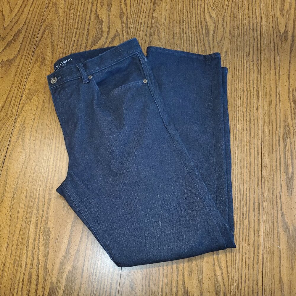 Banana Republic Men's Dark Wash Slim Traveler Jean 35x30